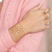 Bracelet plaque or aurore